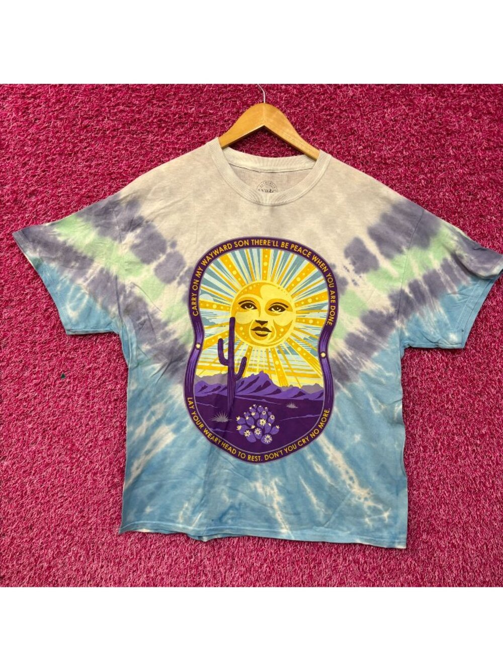 Kansas Carry on Wayward Son Desert Landscape Rock Tie Dye XL